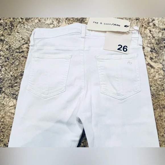 NWT Rag & Bone High Rise Bell Ripped Jeans